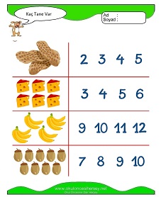 Kaç Tane Var Çalışma Sayfaları